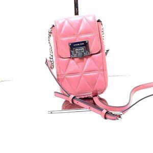 Michael Kors Quilted Leather Phones with Crossbody Strap